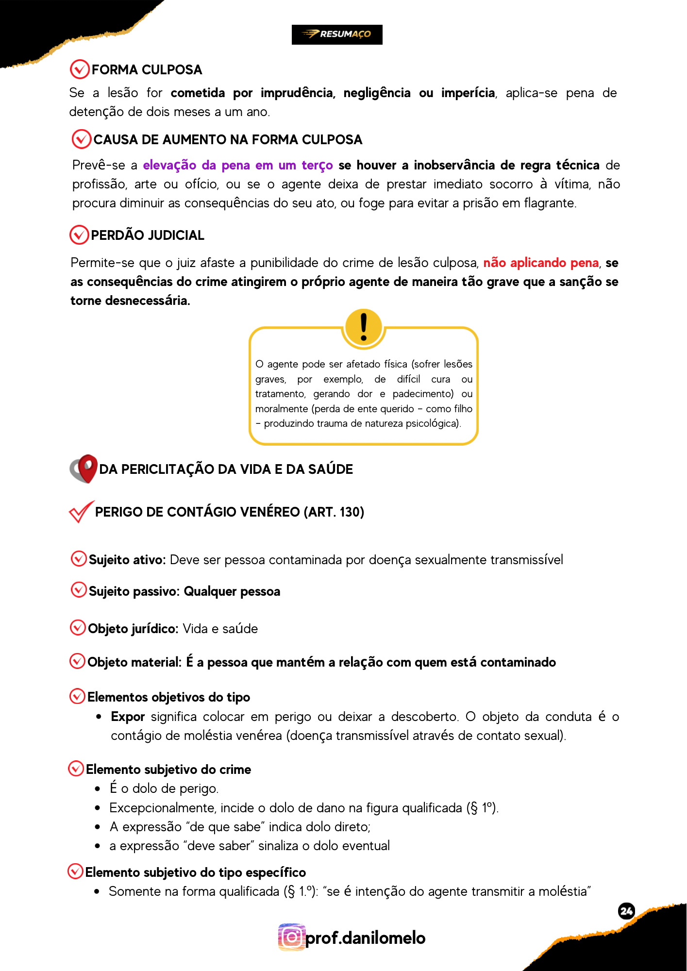 RESUMO 9 - CRIMES CONTRA A PESSOA - 28