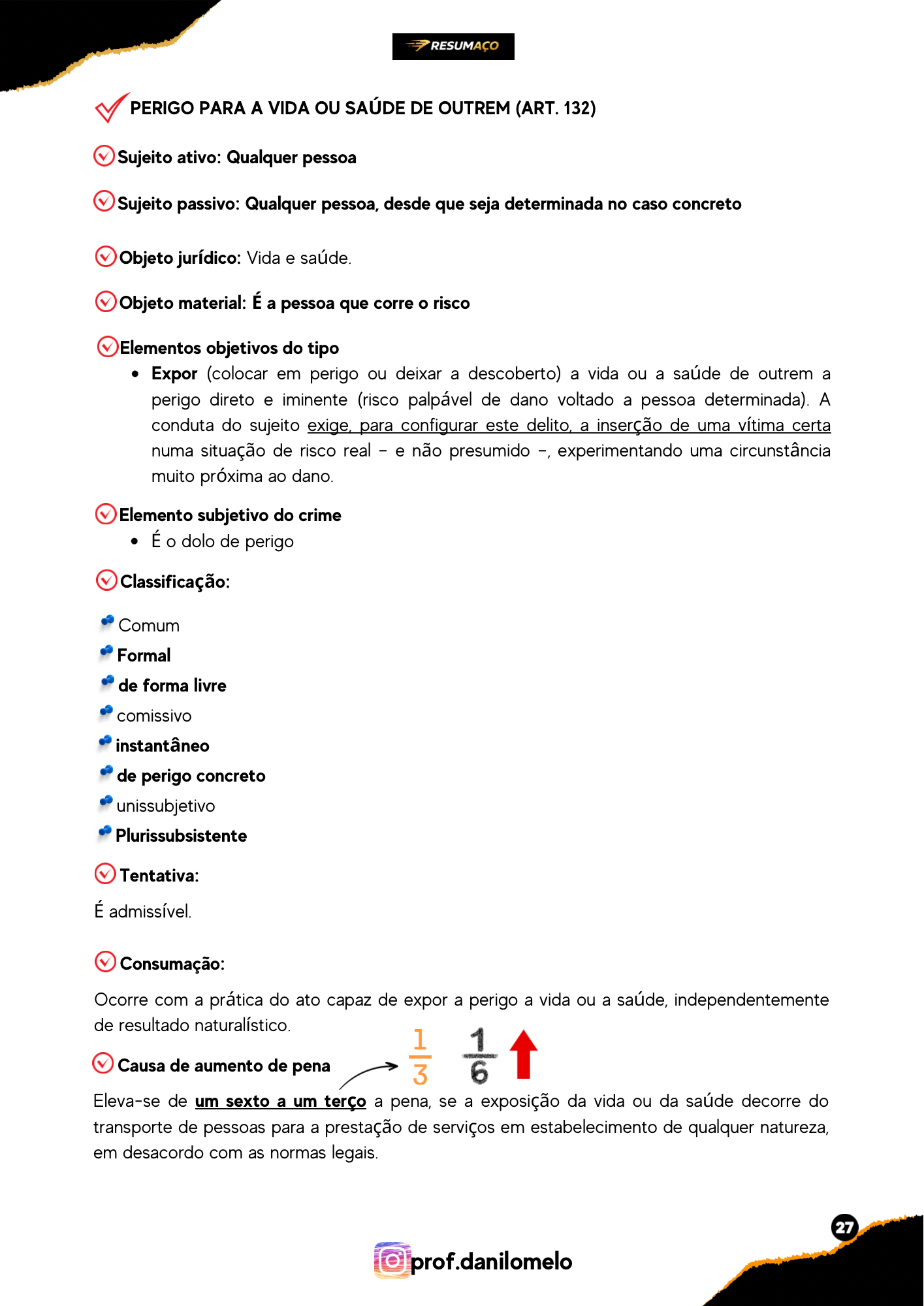 RESUMO 9 - CRIMES CONTRA A PESSOA - 31